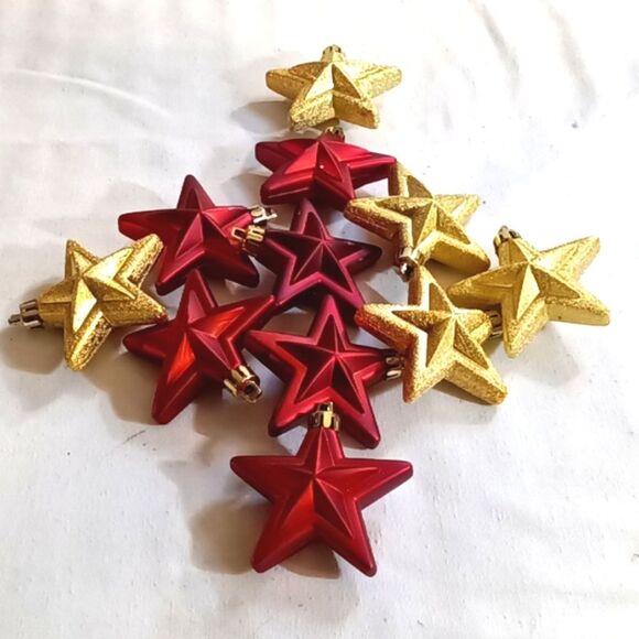 Gold and Red Christmas Tree Ornament Bundle - Picture 5 of 7
